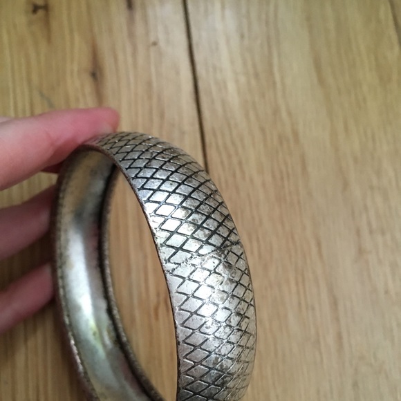 Three (3) Silver Boho Costume Bangle Bracelets - Picture 5 of 8